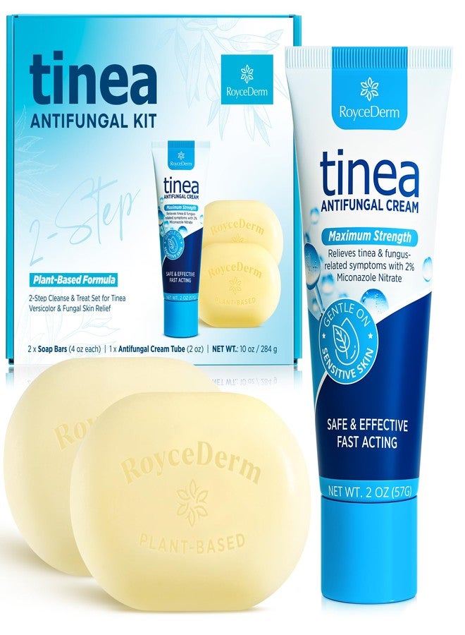 Roycederm Tinea Versicolor Relief Cream & Soap Kit - Helps with Tinea Versicolor, Fungal Skin Conditions – Soothes, Cleanses, and Restores Skin Health - Image 1